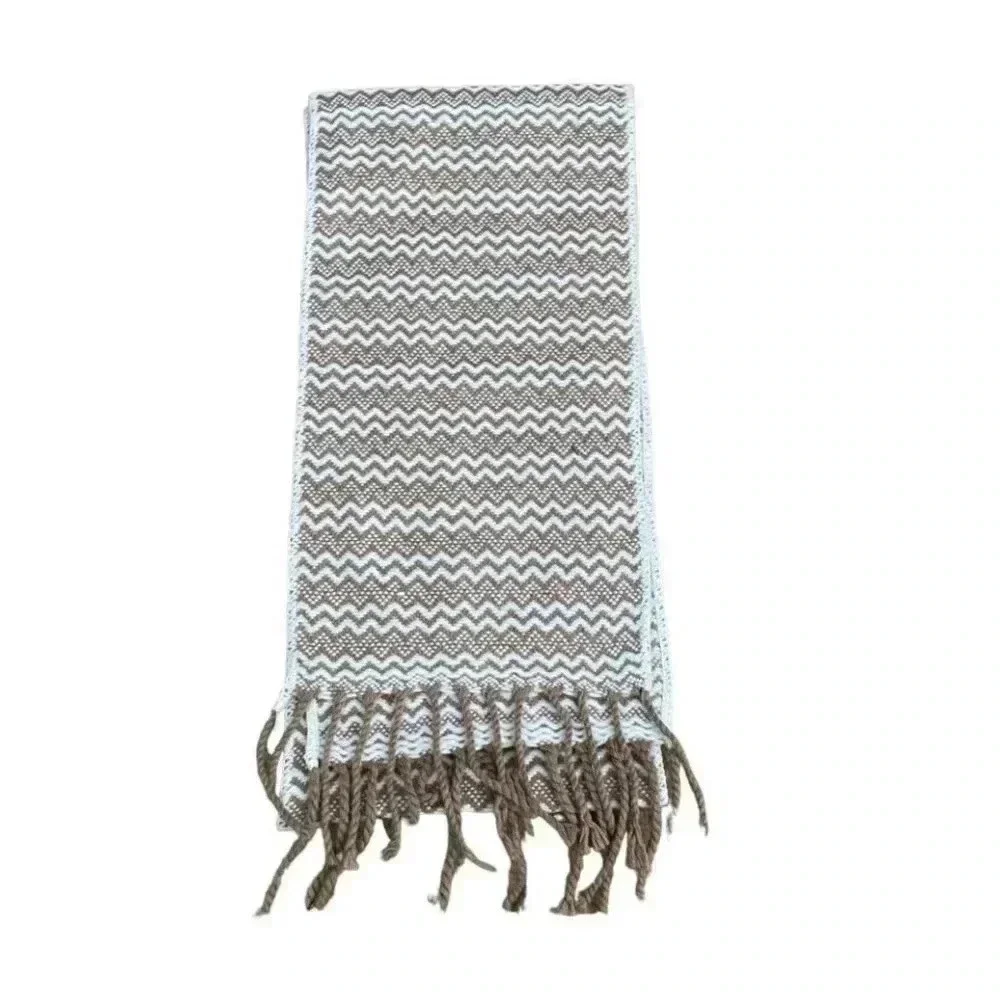 Alpasur White Cream Abstract Tinsel Alpaca Women’s Scarf One Size #1011